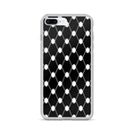 Simple Keffiyeh iPhone Case-Phone Case-Description Adorn a piece of the iconic keffiyeh (also spelled kufiya) pattern while protecting your phone from scratches, dust, oil, and dirt with this Simple Keffiyeh case. It has a solid back and flexible sides that make it easy to take on and off, with precisely aligned port openings. Details • BPA free Hybrid Thermoplastic Polyurethane (TPU) and Polycarbonate (PC) material• Solid polycarbonate back• Flexible, see-through polyurethane sides• .5 mm raise