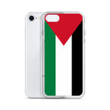 Pali Flag iPhone Case-Phone Case-Description Represent the Palestinian flag while protecting your phone from scratches, dust, oil, and dirt with this Pali Flag case. It has a solid back and flexible sides that make it easy to take on and off, with precisely aligned port openings. Details • BPA free Hybrid Thermoplastic Polyurethane (TPU) and Polycarbonate (PC) material• Solid polycarbonate back• Flexible, see-through polyurethane sides• .5 mm raised bezel• Wireless charging compatible• The SE ca