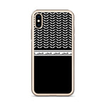 Pali Half Wing Kufiya iPhone Case-Phone Case-Description What's not to like about the keffiyeh (also spelled kufiya) pattern? The iconic keffiyeh wing pattern is beautifully displayed in this case with the band moving across repeating "Palestine" in Arabic as an added bonus. Rep Pali with this case and match it with our hoodie! Protect your phone from scratches, dust, oil, and dirt. This case has a solid back and flexible sides that make it easy to take on and off, with precisely aligned port op