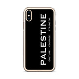 Pali Pillars iPhone Case-Phone Case-Description Palestine can be described and held together in 3 words. Culture. Courage. Strength. These are the words Palestinians embody and are what keep the fabric of Palestine alive and lifted up. Let people know the power of Palestinians with this case! Protect your phone from scratches, dust, oil, and dirt. This case has a solid back and flexible sides that make it easy to take on and off, with precisely aligned port openings. Details • BPA free Hybrid Th