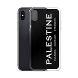 Pali Pillars iPhone Case-Phone Case-Description Palestine can be described and held together in 3 words. Culture. Courage. Strength. These are the words Palestinians embody and are what keep the fabric of Palestine alive and lifted up. Let people know the power of Palestinians with this case! Protect your phone from scratches, dust, oil, and dirt. This case has a solid back and flexible sides that make it easy to take on and off, with precisely aligned port openings. Details • BPA free Hybrid Th