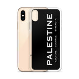 Pali Pillars iPhone Case-Phone Case-Description Palestine can be described and held together in 3 words. Culture. Courage. Strength. These are the words Palestinians embody and are what keep the fabric of Palestine alive and lifted up. Let people know the power of Palestinians with this case! Protect your phone from scratches, dust, oil, and dirt. This case has a solid back and flexible sides that make it easy to take on and off, with precisely aligned port openings. Details • BPA free Hybrid Th