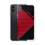 Falastine Wings iPhone Case - Red-Phone Case-Description Protect your phone from scratches, dust, oil, and dirt with this unique case. It has a solid back and flexible sides that make it easy to take on and off, with precisely aligned port openings. Pronounced "Falastine" this case simply translates to "Palestine". Coupled with the keffiyeh (also spelled kufiya) wing pattern this case lets those know what you represent. Details • BPA free Hybrid Thermoplastic Polyurethane (TPU) and Polycarbonate