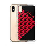 Falastine Wings iPhone Case - Red-Phone Case-Description Protect your phone from scratches, dust, oil, and dirt with this unique case. It has a solid back and flexible sides that make it easy to take on and off, with precisely aligned port openings. Pronounced "Falastine" this case simply translates to "Palestine". Coupled with the keffiyeh (also spelled kufiya) wing pattern this case lets those know what you represent. Details • BPA free Hybrid Thermoplastic Polyurethane (TPU) and Polycarbonate