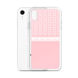 Pali Half Wing Keffiyeh iPhone Case - Pink-Phone Case-Description What's not to like about the keffiyeh (also spelled kufiya) pattern? The iconic keffiyeh wing pattern is beautifully displayed in this case with the band moving across repeating "Palestine" in Arabic as an added bonus. Rep Pali with this case and match it with our hoodie! Protect your phone from scratches, dust, oil, and dirt. This case has a solid back and flexible sides that make it easy to take on and off, with precisely aligne