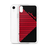 Falastine Wings iPhone Case - Red-Phone Case-Description Protect your phone from scratches, dust, oil, and dirt with this unique case. It has a solid back and flexible sides that make it easy to take on and off, with precisely aligned port openings. Pronounced "Falastine" this case simply translates to "Palestine". Coupled with the keffiyeh (also spelled kufiya) wing pattern this case lets those know what you represent. Details • BPA free Hybrid Thermoplastic Polyurethane (TPU) and Polycarbonate