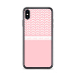 Pali Half Wing Keffiyeh iPhone Case - Pink-Phone Case-Description What's not to like about the keffiyeh (also spelled kufiya) pattern? The iconic keffiyeh wing pattern is beautifully displayed in this case with the band moving across repeating "Palestine" in Arabic as an added bonus. Rep Pali with this case and match it with our hoodie! Protect your phone from scratches, dust, oil, and dirt. This case has a solid back and flexible sides that make it easy to take on and off, with precisely aligne