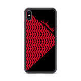 Falastine Wings iPhone Case - Red-Phone Case-Description Protect your phone from scratches, dust, oil, and dirt with this unique case. It has a solid back and flexible sides that make it easy to take on and off, with precisely aligned port openings. Pronounced "Falastine" this case simply translates to "Palestine". Coupled with the keffiyeh (also spelled kufiya) wing pattern this case lets those know what you represent. Details • BPA free Hybrid Thermoplastic Polyurethane (TPU) and Polycarbonate