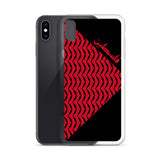 Falastine Wings iPhone Case - Red-Phone Case-Description Protect your phone from scratches, dust, oil, and dirt with this unique case. It has a solid back and flexible sides that make it easy to take on and off, with precisely aligned port openings. Pronounced "Falastine" this case simply translates to "Palestine". Coupled with the keffiyeh (also spelled kufiya) wing pattern this case lets those know what you represent. Details • BPA free Hybrid Thermoplastic Polyurethane (TPU) and Polycarbonate