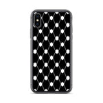 Simple Keffiyeh iPhone Case-Phone Case-Description Adorn a piece of the iconic keffiyeh (also spelled kufiya) pattern while protecting your phone from scratches, dust, oil, and dirt with this Simple Keffiyeh case. It has a solid back and flexible sides that make it easy to take on and off, with precisely aligned port openings. Details • BPA free Hybrid Thermoplastic Polyurethane (TPU) and Polycarbonate (PC) material• Solid polycarbonate back• Flexible, see-through polyurethane sides• .5 mm raise