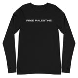 Free Palestine Long Sleeve Tee-Long Sleeve Tee-Description Free Palestine. Period. Make your stance known in plain English and minimalistic style with this long sleeve tee. Quality You have to put this shirt on to believe the Premium quality. This shirt feels supremely soft and comfortable. Pair it with your favorite jeans, and layer it with a button-up shirt, a zip-up hoodie, or a jacket for a range of looks while keeping warm. Features • 100% combed and ring-spun cotton• Retail fit• Crew neck 