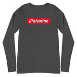 Pali Subreme Long Sleeve Tee-Long Sleeve Tee-Description The most Supreme thing about this shirt is that it reps Palestine in iconic style. Quality You have to put this shirt on to believe the Premium quality. This shirt feels supremely soft and comfortable. Pair it with your favorite jeans, and layer it with a button-up shirt, a zip-up hoodie, or a jacket for a range of looks while keeping warm. Features • 100% combed and ring-spun cotton• Retail fit• Crew neck cover-stitched collar• 2'' ribbed