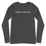 Free Palestine Long Sleeve Tee-Long Sleeve Tee-Description Free Palestine. Period. Make your stance known in plain English and minimalistic style with this long sleeve tee. Quality You have to put this shirt on to believe the Premium quality. This shirt feels supremely soft and comfortable. Pair it with your favorite jeans, and layer it with a button-up shirt, a zip-up hoodie, or a jacket for a range of looks while keeping warm. Features • 100% combed and ring-spun cotton• Retail fit• Crew neck 