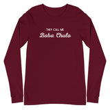 Baba Chulo Long Sleeve Tee-Long Sleeve Tee-Description Are you the attractive, smooth, bad boy type swooning all the ladies? Or do you know someone who is? Latin women might call you Papi Chulo. Arabs who can't pronounce their P's would call you ✨ Baba Chulo ✨. Quality You have to put this shirt on to believe the Premium quality. This shirt feels supremely soft and comfortable. Pair it with your favorite jeans, and layer it with a button-up shirt, a zip-up hoodie, or a jacket for a range of look