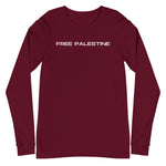 Free Palestine Long Sleeve Tee-Long Sleeve Tee-Description Free Palestine. Period. Make your stance known in plain English and minimalistic style with this long sleeve tee. Quality You have to put this shirt on to believe the Premium quality. This shirt feels supremely soft and comfortable. Pair it with your favorite jeans, and layer it with a button-up shirt, a zip-up hoodie, or a jacket for a range of looks while keeping warm. Features • 100% combed and ring-spun cotton• Retail fit• Crew neck 