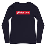 Pali Subreme Long Sleeve Tee-Long Sleeve Tee-Description The most Supreme thing about this shirt is that it reps Palestine in iconic style. Quality You have to put this shirt on to believe the Premium quality. This shirt feels supremely soft and comfortable. Pair it with your favorite jeans, and layer it with a button-up shirt, a zip-up hoodie, or a jacket for a range of looks while keeping warm. Features • 100% combed and ring-spun cotton• Retail fit• Crew neck cover-stitched collar• 2'' ribbed