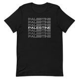 Palestine On Repeat T-Shirt-T-Shirt-Description Say it again and again. Palestine! Quality You have to put this shirt on to believe the Premium T-Shirt quality. This shirt feels supremely soft and lightweight, with the right amount of stretch. It's comfortable and flattering for both men and women! Features • 100% combed and ring-spun cotton (Heather colors contain polyester)• Fabric weight: 4.2 oz (142 g/m2)• Pre-shrunk fabric• Shoulder-to-shoulder taping• Side-seamed Size Guide Fits true to si