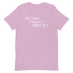 Culture Courage Strength T-Shirt-T-Shirt-Description There are many words used to describe Palestinians, but none more powerful than Culture, Courage, and Strength. Represent what Palestinians embrace with this tee! Quality You have to put this shirt on to believe the Premium T-Shirt quality. This shirt feels supremely soft and lightweight, with the right amount of stretch. It's comfortable and flattering for both men and women! Features • 100% combed and ring-spun cotton (Heather colors contain