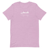 Falastine Reflection T-Shirt-T-Shirt-Description Pronounced "Falastine" this shirt simply translates to "Palestine". Reflect and celebrate the simplicity and beauty of the word with this tee! Quality You have to put this shirt on to believe the Premium T-Shirt quality. This shirt feels supremely soft and lightweight, with the right amount of stretch. It's comfortable and flattering for both men and women! Features • 100% combed and ring-spun cotton (Heather colors contain polyester)• Fabric weig