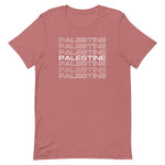 Palestine On Repeat T-Shirt-T-Shirt-Description Say it again and again. Palestine! Quality You have to put this shirt on to believe the Premium T-Shirt quality. This shirt feels supremely soft and lightweight, with the right amount of stretch. It's comfortable and flattering for both men and women! Features • 100% combed and ring-spun cotton (Heather colors contain polyester)• Fabric weight: 4.2 oz (142 g/m2)• Pre-shrunk fabric• Shoulder-to-shoulder taping• Side-seamed Size Guide Fits true to si