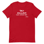 Only Allah Can Judge Me T-Shirt-T-Shirt-Description We all know how the song goes. This is the Arab twist. RIP 2Pac. Quality You have to put this shirt on to believe the Premium T-Shirt quality. This shirt feels supremely soft and lightweight, with the right amount of stretch. It's comfortable and flattering for both men and women! Features • 100% combed and ring-spun cotton (Heather colors contain polyester)• Fabric weight: 4.2 oz (142 g/m2)• Pre-shrunk fabric• Shoulder-to-shoulder taping• Side